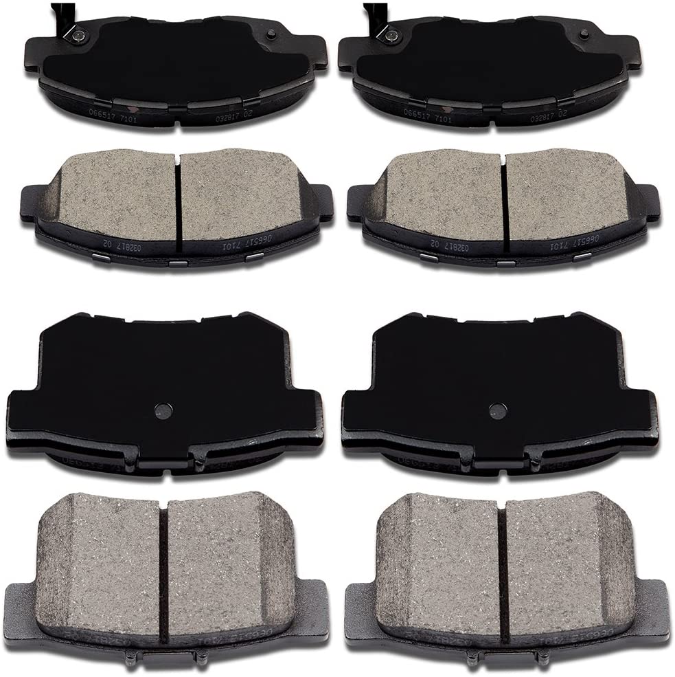 Brake Pads, ECCPP D465 D537 8pcs Ceramic Disc Brake Kits fit for 1997 1998 1999 Acura CL, 1991-1997 Honda Accord