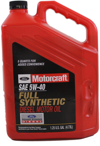 Ford Genuine Fluid XO-5W40-5QSD SAE 5W-40 Full Synthetic Diesel Motor Oil - 1.25 U.S. Gal (4.73L)
