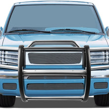 Replacement for Frontier Xterra Front Bumper Protector Brush Grille Guard (Chrome)