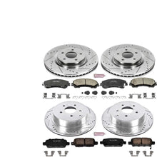 Power Stop K6943 Front & Rear Brake Kit with Drilled/Slotted Brake Rotors and Z23 Evolution Ceramic Brake Pads