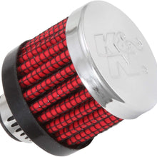 K&N Vent Air Filter/ Breather: High Performance, Premium, Washable, Replacement Engine Filter: Flange Diameter: 0.3125 In, Filter Height: 1.125 In, Flange Length: 0.4375 In, Shape: Breather, 62-2470