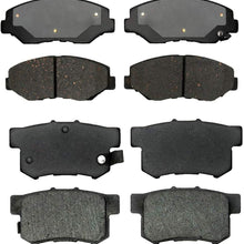 Front & Rear Ceramic Brake Pad Set Kit For Honda Civic LX 2013 Automatic