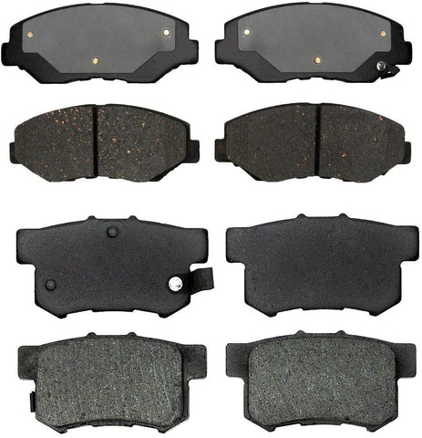 Front & Rear Ceramic Brake Pad Set Kit For Honda Civic LX 2013 Automatic