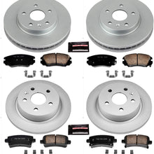 Power Stop CRK5523 Coated Brake Rotor & Ceramic Brake Pads- front & rear