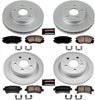 Power Stop CRK5523 Coated Brake Rotor & Ceramic Brake Pads- front & rear