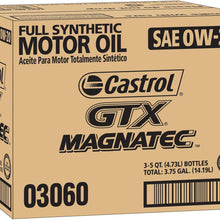 Castrol 03060 GTX MAGNATEC 0W-20 Full Synthetic Motor Oil, 5 Quart, 3 Pack