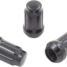 Wheel Accessories Parts Set of 20 1.38in Long Car Small Diameter Lug Nut Closed End Bulge Acorn 6 Spline with Key (M12x1.5, Black)