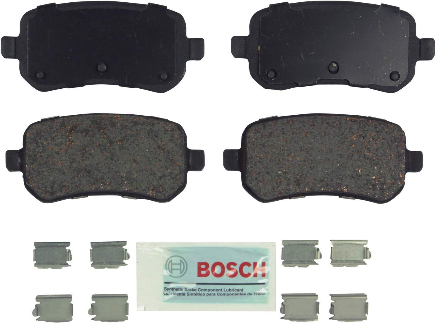 Bosch BE1021H Blue Disc Brake Pad Set with Hardware for 2004-07 Ford Freestar and Mercury Monterey - REAR