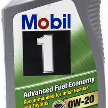 Mobil 1 124184 0W-20 Advanced Fuel Economy Synthetic Motor Oil-1 Quart (Pack of 6), 192. Fluid_Ounces, 6 Pack