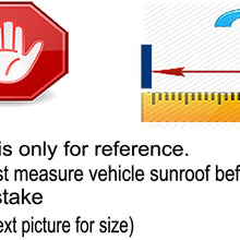 ICBEAMER 42.5" 1062mm Universal Fit Auto sunroof Wind Waterproof Deflector Black Dark Smoke Smooth w/Tape