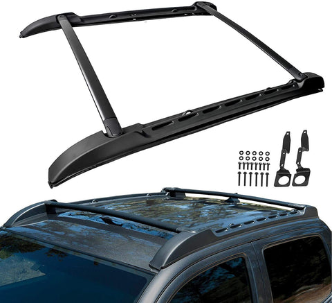 Roof Rack Rails Cross Bar luggage Carrier Compatible with 05-20 Toyota Tacoma Double Cab, Aluminum
