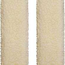 Sojoy 1 Pair of Simulated Sheepskin Seat Belt Shoulder Pads (Beige & Cream)