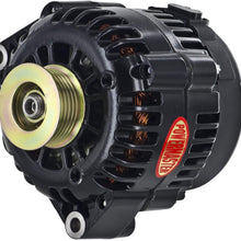 Powermaster 58247 Black Alternator (AD230 165A 6 Groove Pulley OE Hookup PLFS)