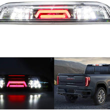 for 14 15 16 17 18 Chevy Silverado/GMC Sierra 1500 2500HD 3500HD LED 3rd Third Brake Light Cargo Lamp High Mount Stop light Chrome Housing + Smoke Lens