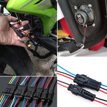 OCR 240Pieces 1 2 3 4 5 6 Pin Car Waterproof Electrical Terminals Wire Connectors with Automotive Blade Fuses for Motorcycle Scooter Truck Boats