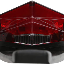 CICMOD Rear Fender Mount Red LED Tail Light Brake Lamp Turn Signals License Plate Light for Custom Off-Road Motorcycle Dirt Bike