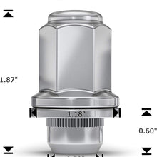 White Knight 5307L Chrome M12x1.50 Toyota SUV OEM Factory Style Mag Lug Nut with Washer, 4 Pack