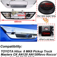 HD IP68 1280pixels 1000TV Lines Car Tail Trunk Handle Rear Color Parking Backup Camera Night Vision Reversing System Parking Aid for Toyota Hilux Revo Rocco/Invincible 50/AN120 130