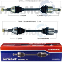 SurTrack Pair Set of 2 Front CV Axle Shafts For Chrysler Pacifica 4.0l V6 07-08