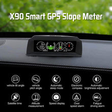 Autool X90 Smart GPS Slope Meter Color HD LCD Car Head Display Smart Digital Meter Alarm Speed, Altitude, Direction, Slope, Time, Voltage Support 12V OBDII Diesel & Gasoline Vehicles