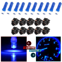 cciyu T5 17 57 37 73 74 Blue Instrument Cluster Panel Gauge Dash LED Bulb light w/Twist Sockets,10 Pack