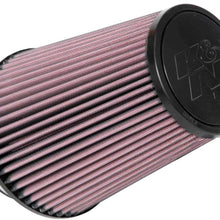 K&N Universal Clamp-On Air Filter: High Performance, Premium, Washable, Replacement Filter: Flange Diameter: 4 In, Filter Height: 8 In, Flange Length: 1.75 In, Shape: Round Tapered, RU-1027