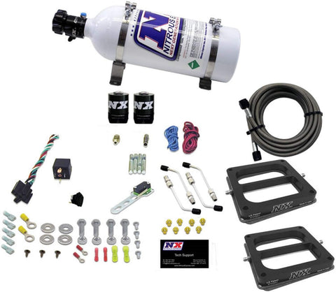 Nitrous Express 30270-05 50-300 HP Dual/Dominator/Gasoline Conventional Stage 6 Plate System with 5 lbs. Bottle