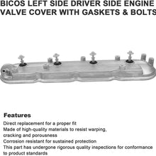 Bicos 264-965 12570427 Left Side Driver Side Engine Valve Cover with Gaskets & Bolts Compatible with Cadillac Escalade Chevy Silverado Suburban Express Tahoe Trailblazer GMC Sierra Yukon Pontiac G8