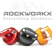 ROCKWORKX Billet Aluminum JKU Hard Top Quick Removal Fastener Thumb Screw, Integrated D Ring