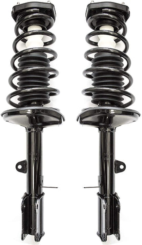 WIN-2X New 2pcs Rear Right+Left Quick Complete Suspension Strut Shock & Coil Springs Assembly Kit Fit 93-02 Corolla Sedan 93-97 Geo Prizm 98-02 Chevy Prizm