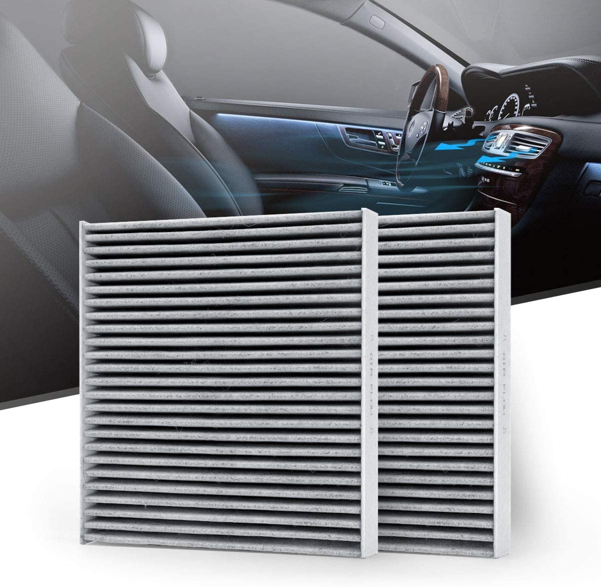 KAFEEK Cabin Air Filter Fits CF10140, 27277-4M400, 999M1-VP051, 7803A109, Replacement for Infiniti/Mitsubishi, includes Activated Carbon (2-Pack)