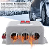 ROSEBEAR 12V Car Heater 3 Hole 600Wâ€‘800W Winter Fast Heating Warmer Frost Removing Accessories Low Noise