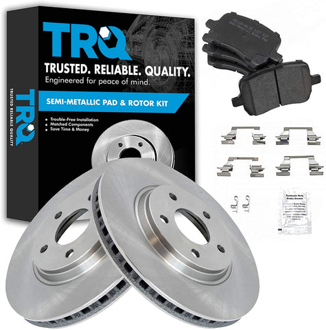 TRQ Front Brake Pad & Rotor Kit Set Premium Semi-Metallic for Chevy Pontiac