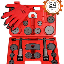Orion Motor Tech 24pcs Heavy Duty Disc Brake Piston Caliper Compressor Wind Back Rewind Tool Set for Brake Pad Replacement Reset with Storage Case, Fits Most American, European, Japanese Autos