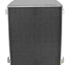 CoolingSky 3 Row All Aluminum Radiator +Fan Shroud Combo&Thermostat Relay Kit for 1930-32 Ford Model A &1932 Ford Flat Head V8 Stock Height