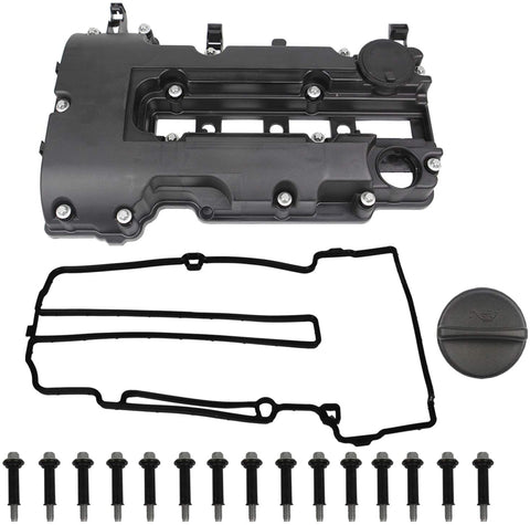 Engine Valve Cover Kit with Gaskets & Bolts & Oil Filler Cap Compatible with 2011-2020 Chevrolet Chevy Cruze Sonic Volt Trax Buick Encore Cadillac ELR 1.4L L4 Turbo Replace# 55573746 25198498 264-968