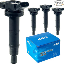 KSU Compatible With Ignition Coil Pack for 2.4L Toyota Camry Highlander RAV4 tC, UF333, 90919-02244, C1330, 6731307(4 pack)