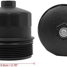 X AUTOHAUX Black Oil Filter Cap Cover 11427521353 Replacement for BMW E60 E63 E64 E65 E66 E53 E70 X5