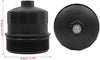 X AUTOHAUX Black Oil Filter Cap Cover 11427521353 Replacement for BMW E60 E63 E64 E65 E66 E53 E70 X5