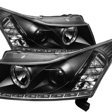 Spyder Auto PRO-YD-CCRZ11-DRL-BK Chevy Cruze Black DRL LED Projector Headlight
