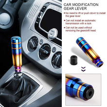 Aluminum Weighted Shift knobs, Long Stick Shift Knob Gear Shifter Knobs, Universal Automatic Manual Vehicles Lever Cover Head 5 inch Shifter Knobs with 3 Threaded Adapters M8 M10 M12 x 1.25 (Blue)