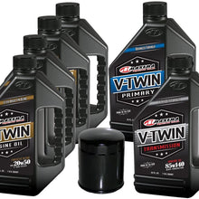 MaximaHiflofiltro VTTOCK25 Complete Engine Oil Change Kit for V-Twin Synthetic Blend Harley Davidson Evolution, 6 Quart