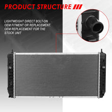 2853 OE Style Aluminum Core Radiator Replacement for Buick Lucerne Cadillac DTS V8 06-11