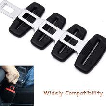 2 Pack Car Seat Belt Clip,Universal Seat Belt Buckle Auto Metal Seat Belts Clip- Black