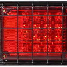 Partsam 2Pcs LED Truck Trailer Tail Lights Bar Kit 40 LED Waterproof Tail Turn Signal Brake Light Running Reverse Light with Iron Net Protection 5 Wires 10V-30V for Truck Boat Trailer UTV RV Camper