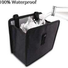 Hanging Car Trash Bag Can Premium Waterproof Litter Garbage Bag Organizer 1.85 Gallon Capacity Black Powertiger