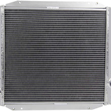 CoolingSky 55MM 3 Row Core Aluminum Radiator +16" Fan W/Shroud & Thermostat Relay Kit for 1968-1977 Ford Bronco 5.0L Engine