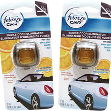 Febreze Car Vent Clips Air Freshener Smoke Odor Eliminator, Citrus Scent 2 Pack