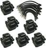 JDMSPEED New Ignition Spark Coils With Plug Wire Sets Replacement For Mercedes-Benz C CL CLK ML Class