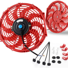 NEW For CHEVY CORVETTE V8 5.7/7.4 1973-1976 1974 1975 Aluminum Racing Radiator +2 x 12" Red Fans Kit